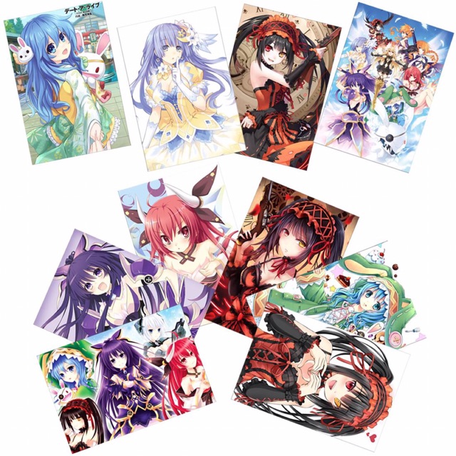 Anime date a live Photo card 11 Silk Presses / Cards สําหรับวันที ่ live Wallet