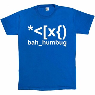 T-shirt เสื้อยืด คอกลม พิมพ์ลาย Bah Humbug Scrooge Grinch Geek ภาษาคอมพิวเตอร์ สําหรับผู้ชาย S-5XL