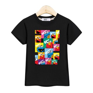 Sesame Street t-shirt เสื้อผ้าสำหรับเด็กหญิงเสื้อยืดสำหรับเด็ก