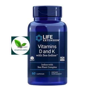 Life Extension  Vitamins D and K with Sea-Iodine / 60 Capsules