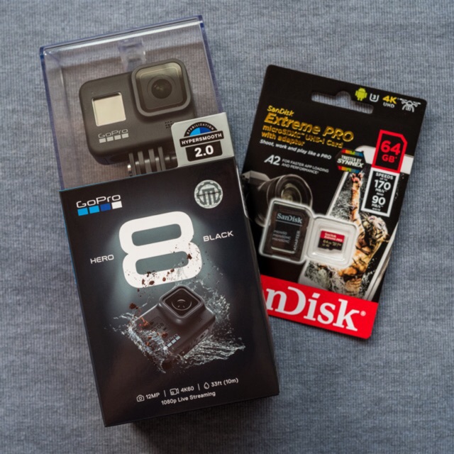 GoPro HERO 8 Black แถม Sandisk MicroSD Extreme Pro 64GB (ประกันศูนย์ 1