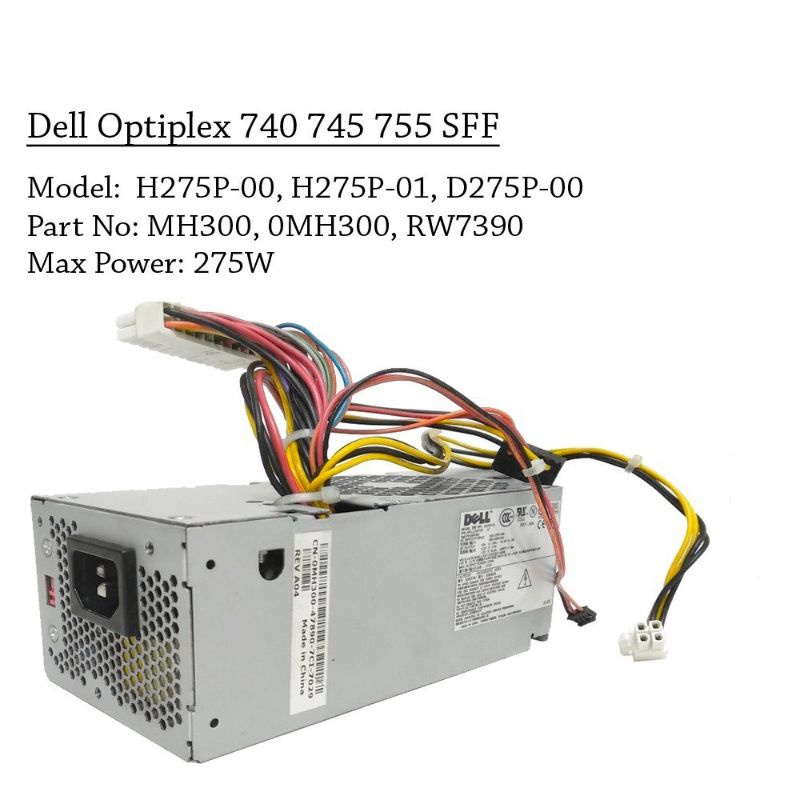 แหล่งจ่ายไฟ Dell optiplex 740 745 755 SFF 275W psu