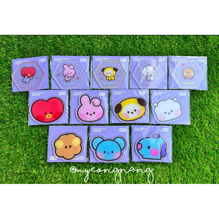 #BT21
#แผ่นรองแก้ว
#อะคริลิคใส
#ของแท้100%
#พร้อมส่งจากไทย