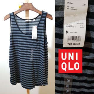 เสื้อกล้ามลายทาง​ ยูนิโคล่​ Uniqlo ของแท้​ ป้ายห้อย​ ของใหม่