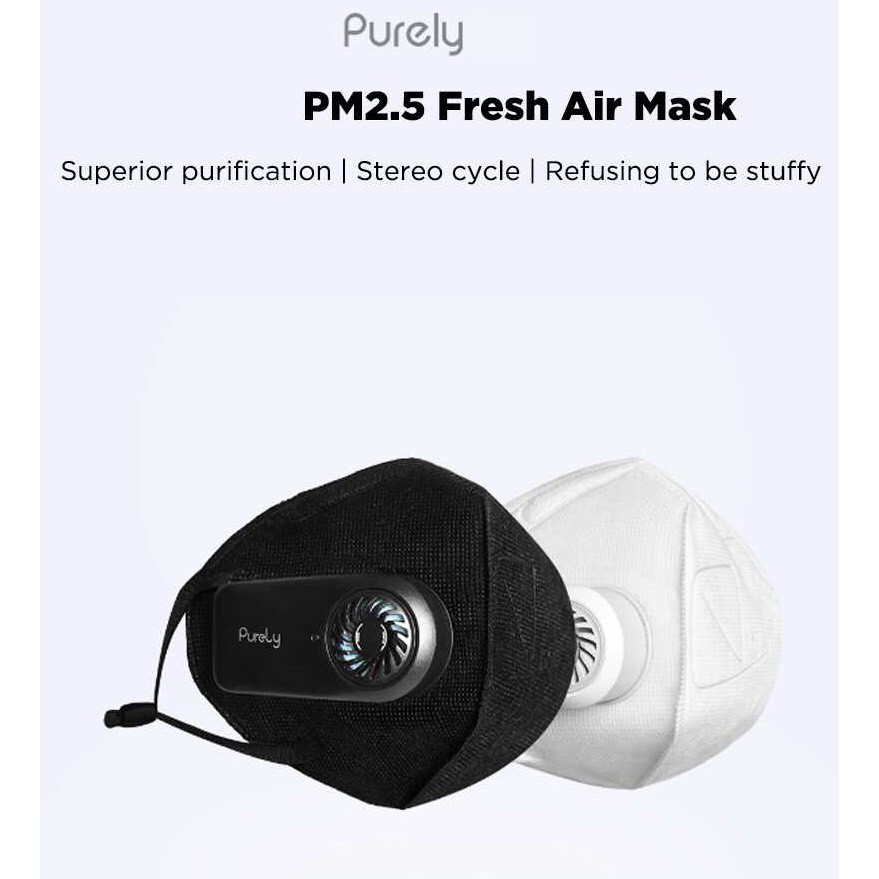 หน้ากากพัดลมป้องกันฝุ่น Xiaomi Mi Purely New Air System Mask Version 1 and 2