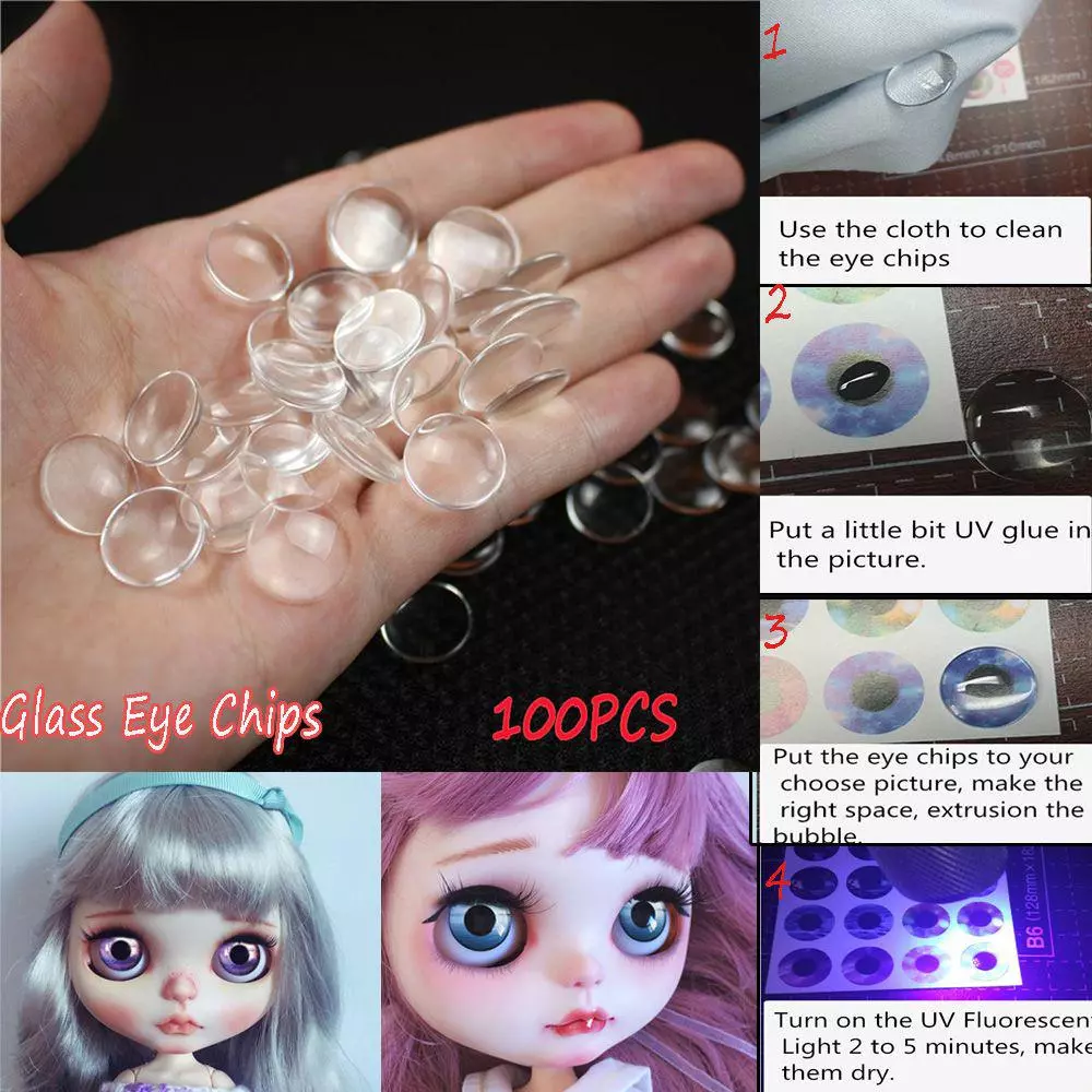 【⚡เวลาจำกัดราคาต่ำ】ตาตุ๊กตา ชนิดแก้ว diy ขนาด 14 มม. 100 ชิ้น