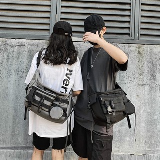 กระเป๋าสะพายข้างผู้ชาย กระเป๋าคาดเอว Mens sports waterproof and durable multi-function outdoor fashion Messenger bag