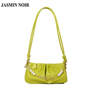 Jasmin NOIR กระเป๋าสะพายไหล่ กระเป๋าถือ หนัง PU แต่งสายโซ่คล้อง แฟชั่นสําหรับสตรี