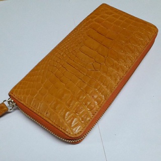 crocodile purse 1zp กระเป๋าสตางค์สตรี 1ซิปสีส้ม