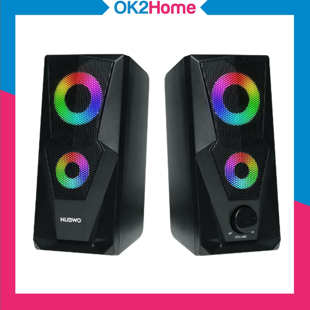 NUBWO NS-40 ANTHEM STEREO ลำโพงตั้งโต๊ะสายเกมเมอร์พร้อมไฟ LED #0