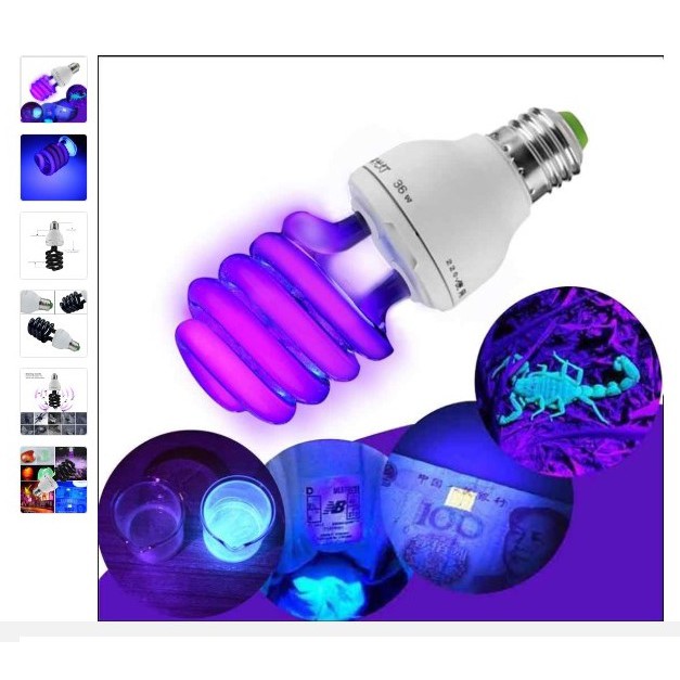 หลอดไฟสีม่วงล่อแมลงกลางคืน 40watt