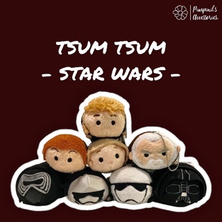 🇹🇭 พร้อมส่ง : พวงกุญแจตุ๊กตาสตาร์วอร์ซูมซูม | Tsum Tsum Star Wars Disney Plush Keychain.