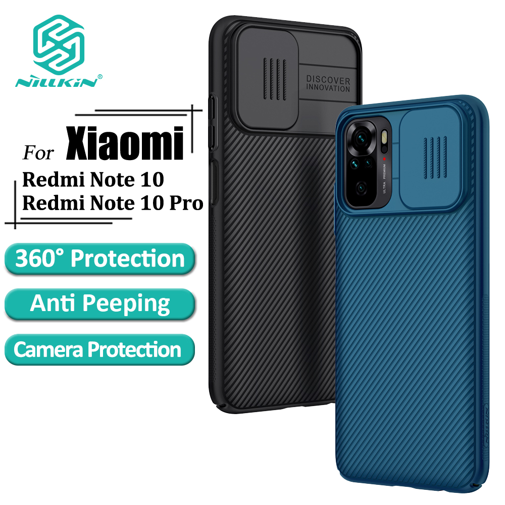 Nillkin เคสโทรศัพท์พีซีแบบแข็งหรูหราสําหรับ Xiaomi Redmi Note 10 Pro CamShield พร้อมกล้องสไลด์ป้องกันความเป็นส่วนตัว