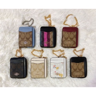 ส่งฟรี+ผ่อน0%🌈ZIP CARD CASE IN SIGNATURE CANVAS (COACH C0058)