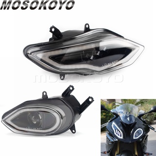 MD-10-14V DC LED ประกอบไฟหน้าสำหรับ BMW S1000RR 2015 2016 2017 2018 E4เครื่องหมายกันน้ำรถจักรยานยนต์ไฟหน้ารถมอเตอร์ไซด์ไ