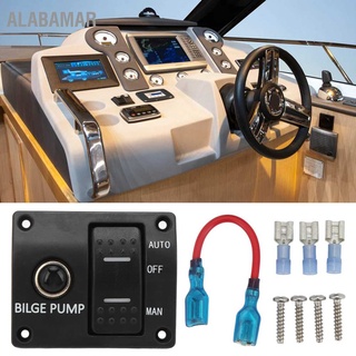 Alabama แผงสวิตช์ปั๊มน้ํา 3 ทาง 12V 24V เบรกเกอร์วงจรในตัว 15A อุปกรณ์เสริม สําหรับเรือยอร์ช