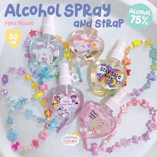 ลายขวด (part 2) Alcohol Spray  💖 สเปรย์แอลกอฮอล์ hand cleaning แอลกอฮอล์ ฟู้ดเกรด พกพา พร้อมขวดทรงหัวใจน่ารักๆ