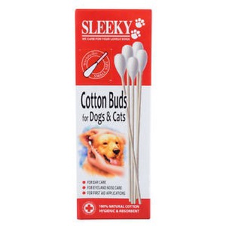SLEEKY สลิคกี้ คอตตอนบัด สำลีก้านขนาดใหญ่พิเศษสำหรับสุนัขแมว 50 ก้าน (8850238010768)