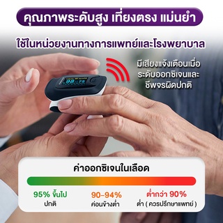 JUMPER Fingertrip Pulse Oximeter เครื่องวัดออกซิเจปลายนิ้ว Fingertip Oxygen Meter Finger Pulse Oximeter JPD-500E OLED ปล