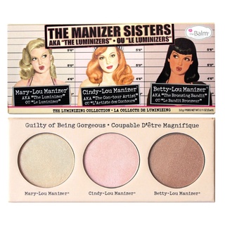 100% แท้ USA The Balm The Manizer Sisters Hilight ไฮไลท์ หน้าพุ่ง เดอะ บาล์ม พาเลตแต่งหน้า 3 ช่อง