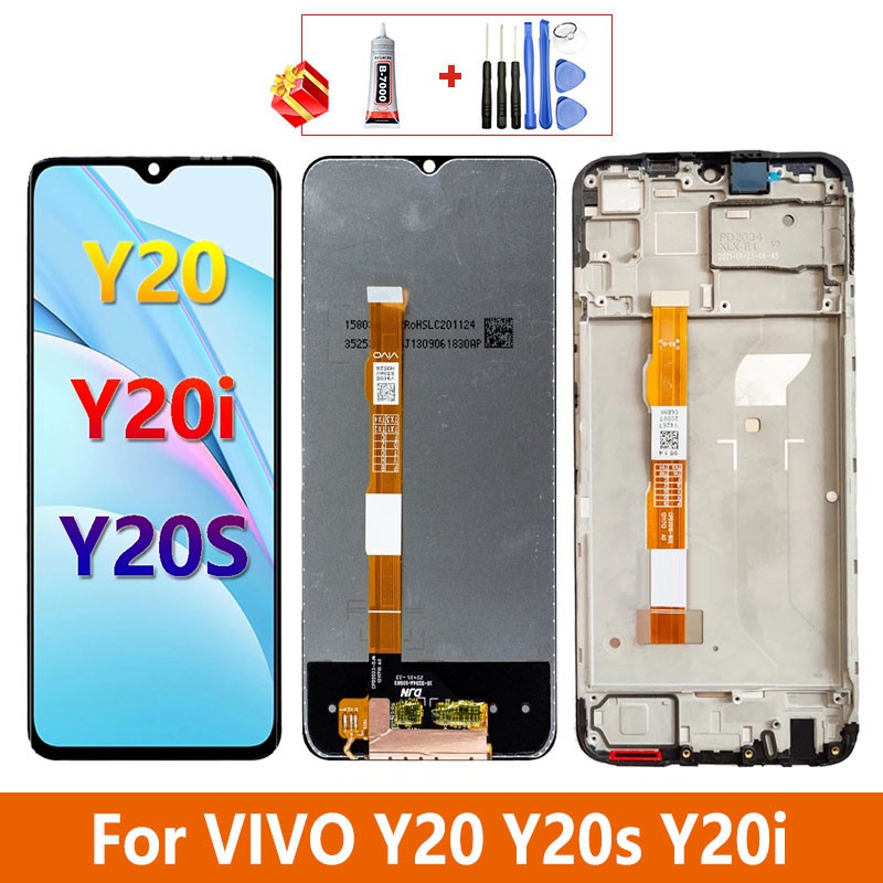 6.51 "Original สําหรับ VIVO Y20 Y20s Y20i จอแสดงผล LCD Touch Screen Digitizer Assembly V2029 V2027 V