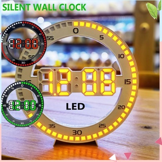 【TTLIFE】3D LED digital wall clock 11.8 inches (about 30 cm) large snooze night light USB powered, time/date/temperature display Color/Brightness (color, 11.8 inches (about 30 c