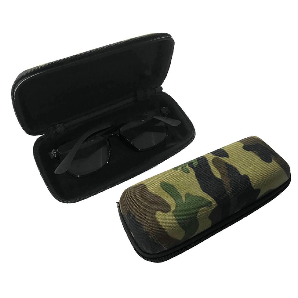 กล่องใส่แว่นตาลายทหาร  กล่องใส่แว่นกันแดด กล่องมีซิปรูด ขนาดพกพา