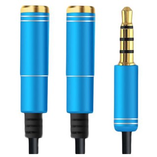 สายรวม สายแยก 3.5mm เป็นตัวเมีย 2 หัว (3.5mm Jack Headphone+Mic Audio Splitter Extension Adapter Cable for Microphone)