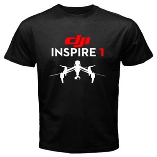 เสื้อยืดผ้าฝ้ายพิมพ์ลายขายดี ขายดี เสื้อยืดลําลอง แขนสั้น พิมพ์ลาย DJI INSPIRE 1 สีดํา แฟชั่นฤดูร้อน สําหรับผู้ชาย