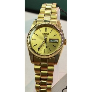 SEIKO  SUAA86k   ตัวเรือนสีทองนาฬิกาข้อมือผู้หญิงระบบออร์โตเมติกมีวันและวันที่สินค้าของแท้รับประกันศูนย์1ปี