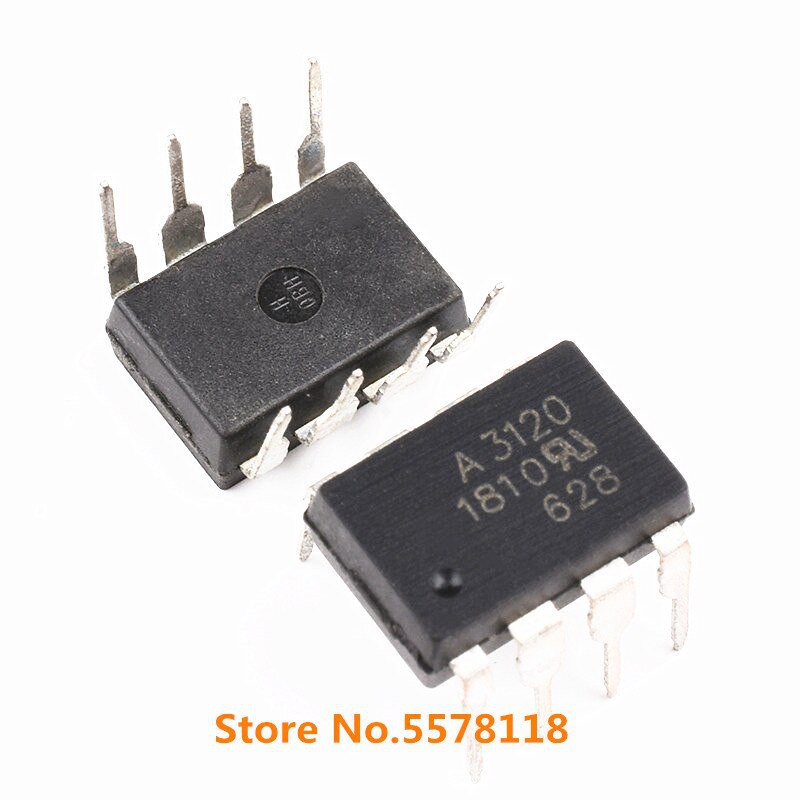 10PCS HCPL3120 HCPL-3120 DIP-8 A3120 ใหม่