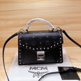 สินค้าใหม่-MCM-กระเป๋าผู้หญิง/กระเป๋าสะพายข้าง,กระเป๋าถือ/แท้100%/พร้อมส่งจริงช็อต [ส่งฟรี] กระเป๋าแฟชั่นแบรนด์เนม