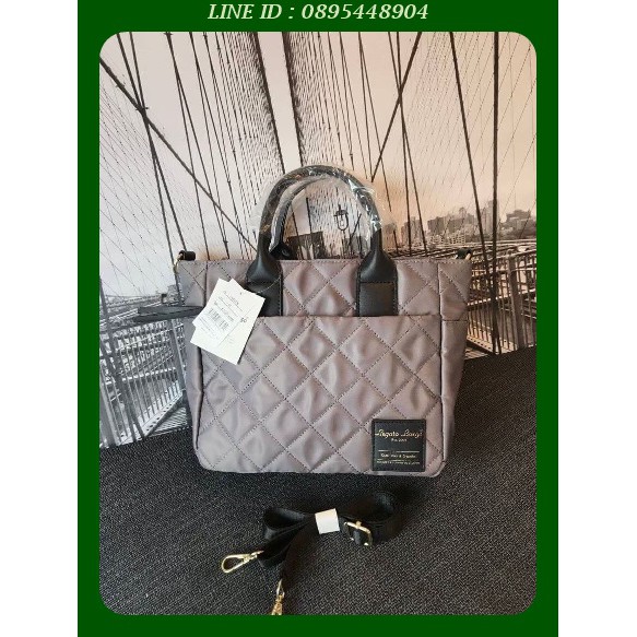 กระเป๋าถือ Anello &amp; Legato Largo Quitting 2Way Tote Bag คอลเลคชั่นใหม่จาก Anello ดีไซน์โดดเด่นด้วยการเย็บเป็นตารางแบบนูน
