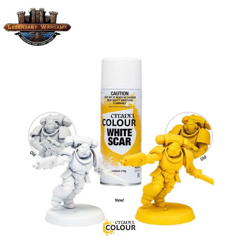 [BSA-พร้อมส่ง] Citadel : SPRAY : WHITE SCAR SPRAY PAINT สเปย์พ่นสีโมเดล