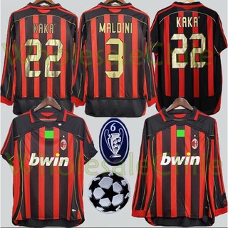 เสื้อกีฬาแขนสั้น ลายทีมชาติฟุตบอลชั้นนํา Milan 06-07 2006-2007 AC สไตล์เรโทร #22 S-XXL