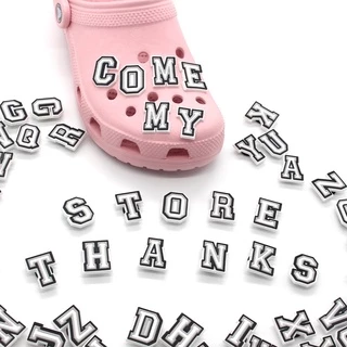 1PCS รองเท้า Charms ตัวอักษร AZ Noctilucoos Charms Aceessories Clogs หัวเข็มขัดเด็กของขวัญ