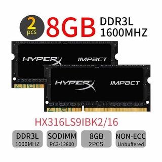 ชุดหน่วยความจํา 16GB (2x 8GB) DDR3L 1600MHz HX316LS9IBK2/16 SODIMM สําหรับ HyperX Impact