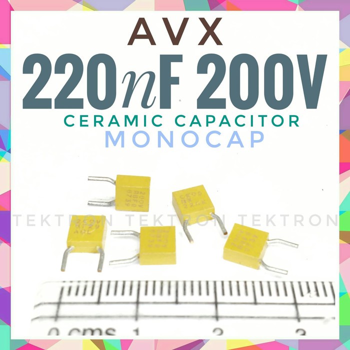 AVX Capacitor 220nF 200V ตัวเก็บประจุเซรามิกโมโนแคป