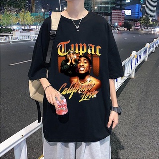 [S-5XL] เสื้อยืดแขนสั้น ผ้าฝ้าย พิมพ์ลายแร็ปเปอร์ Awesome Tupac 2pac สไตล์ฮิปฮอป ฮาราจูกุ สําหรับผู้ชาย