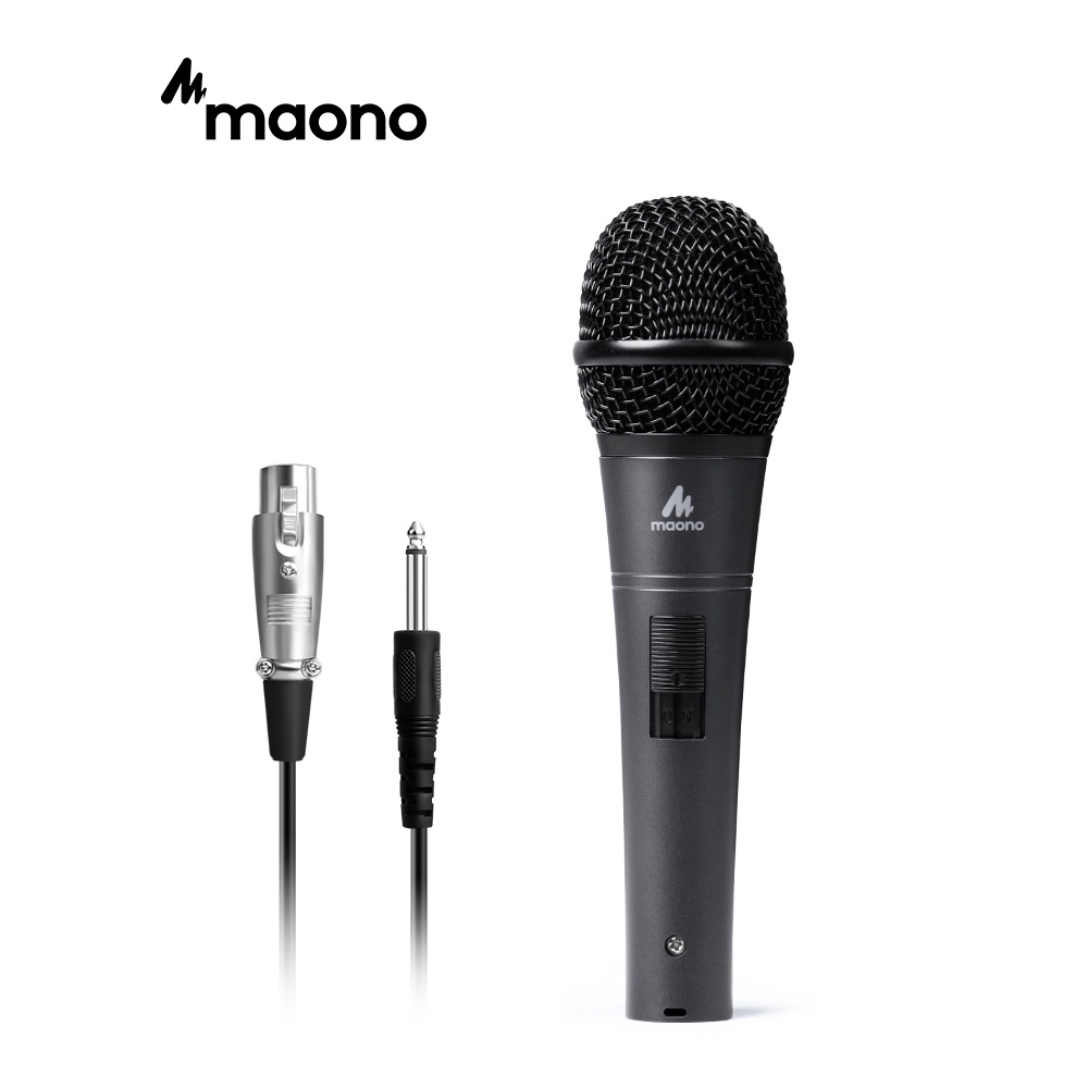 Maono AU-K04 Karaoke Microphone Professional Dynamic Microphone Cardioid Vocal Wired Mic With XLR Cable Plug And Play For Stage Karaoke KTV