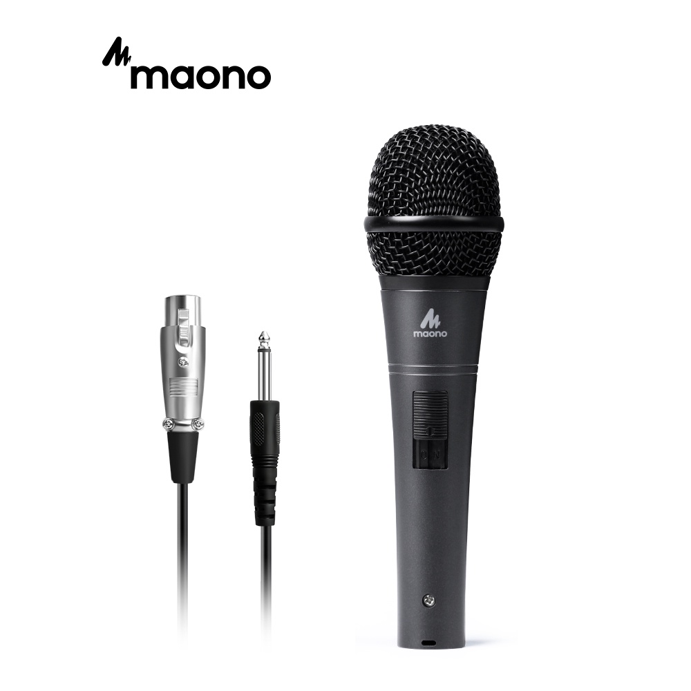 Microphone Wired Dynamic Cardioid Handheld Mic For Karaoke Singing Home Outdoor Stage Speechblack