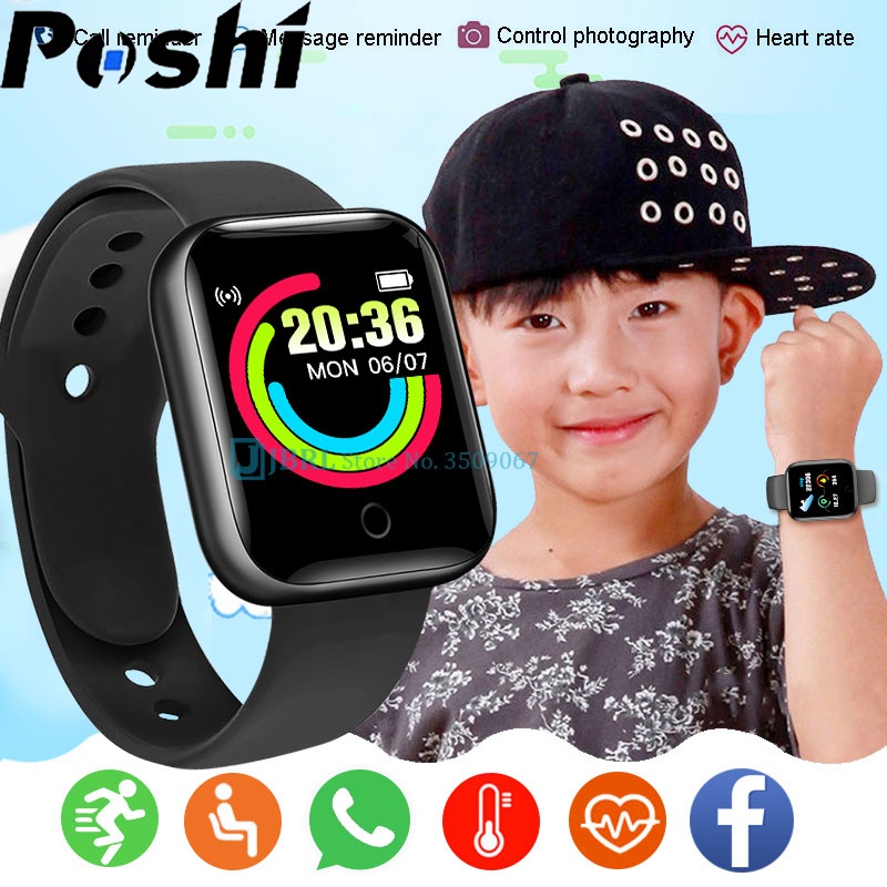POSHI 2022 เด็กสมาร์ทนาฬิกาชายหญิงกีฬาเด็กSmartwatchดิจิตอลLedกันน้ําJam Tangan Budak Perempuan Lelaki Jam Kanak Kanak Berlampu