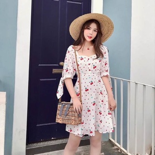 พร้อมส่ง🌺เดรสเชอรี่ งานป้าย Cherry dress 🍒