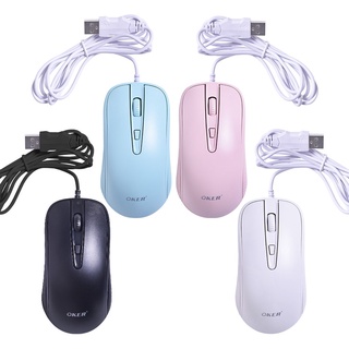 Oker เมาส์เเบบสายหัวเสียบ USB รุ่น M218
