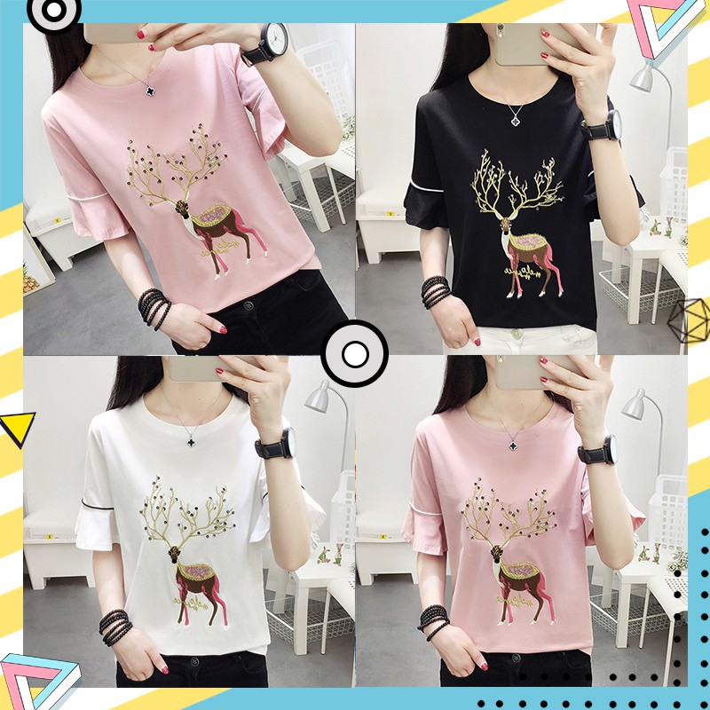 LH.Sunday🍀 เสื้อแขนสาวส่วนลายกวาง🦌💫 งานปักอลังการสุด มี 3 สียืนหนึ่งในความปัง ไม่มีไม่ได้แล้วจ้ะพี่จ๋าาาา ❤️‍🔥