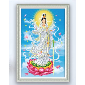 ABC 3D เพชรภาพวาด Avalokitevara พระโพธิสัตว์ DF2289, LG1426 (DIY ATTACHED BY CUSTOMERS) ขนาด: 60X90C