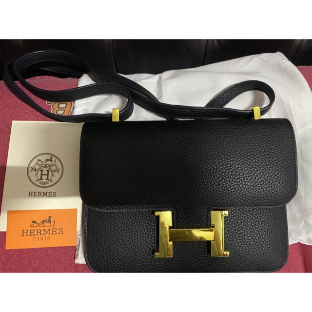 กระเป๋าสะพายข้าง Hermes Constantce 9 สีดำ