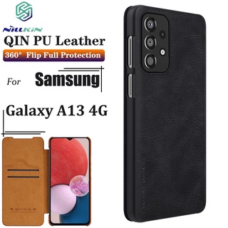 Nillkin เคสโทรศัพท์หนัง ฝาพับ พร้อมช่องใส่บัตร สําหรับ Samsung Galaxy A13 4G