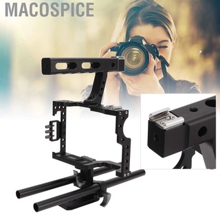 Macospice กรงกล้องอลูมิเนียม พร้อมที่จับด้านบน สําหรับ A7 A7II A7S A7SII A7R A7RII A6000 A6300 A6600 A6400 A7C