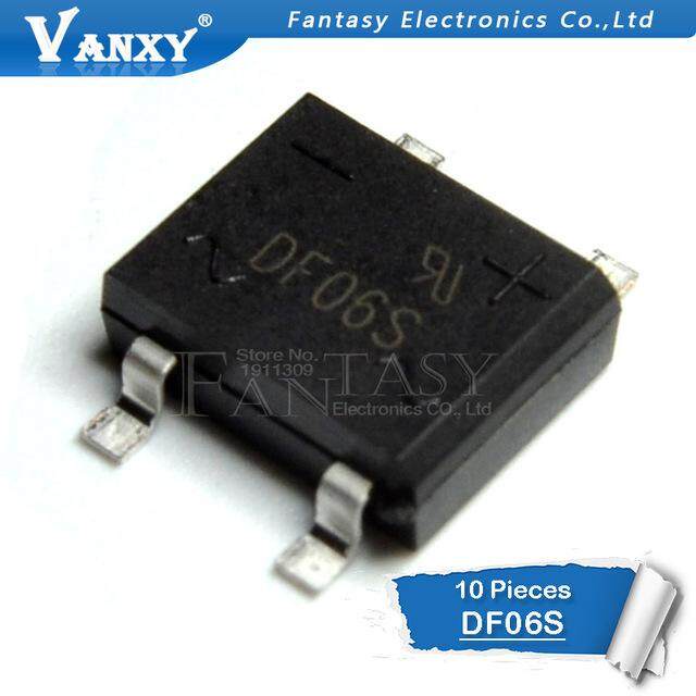 10PCS DF06S SMD 4 ฟุต DF06S SOP-4 DF06 วงจรเรียงกระแสสะพานวงจรเรียงกระแสแท้